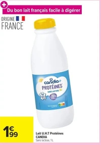 Lait U.H.T Protéines CANDIA