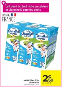 Lait U.H.T Des P'tits GRANDLAIT