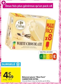 Bâtonnets glacés "Maxi Pack" CARREFOUR EXTRA