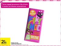 Tablette chocolat CARREFOUR SENSATION