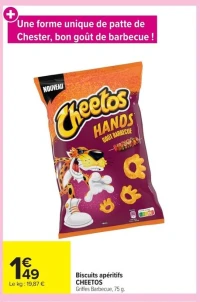 Biscuits apéritifs CHEETOS Griffes Barbecue