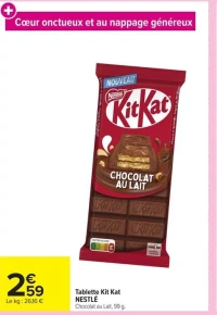 Tablette Kit Kat NESTLÉ Chocolat au Lait