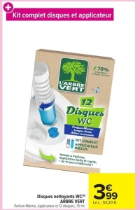 Disques nettoyants WC ARBRE VERT
