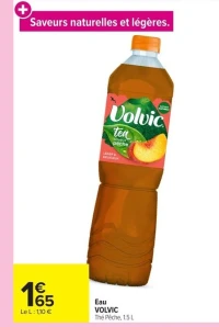Eau VOLVIC Thé Pêche, 1.5 L