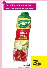 Sirop TEISSEIRE Pomme grenade, 60 cl.