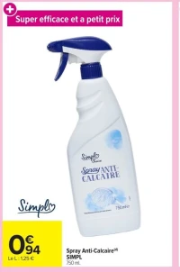 Spray Anti-Calcaire SIMPL