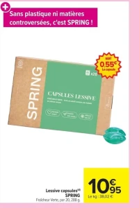 Lessive capsules SPRING Fraîcheur Verte