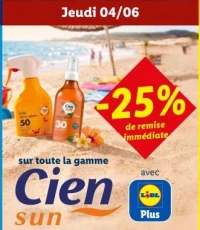 Cien sun gamme de protection solaire