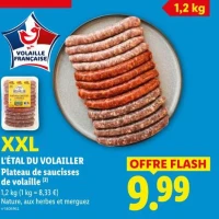 L'ÉTAL DU VOLAILLER Plateau de saucisses de volaille