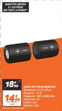 Double haut parleur magnétique