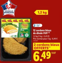 12 cordons bleus de dinde VVF