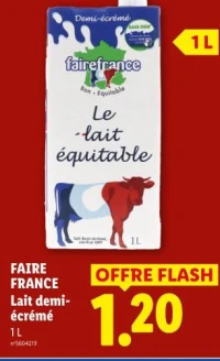 FAIRE FRANCE Lait demi-écrémé