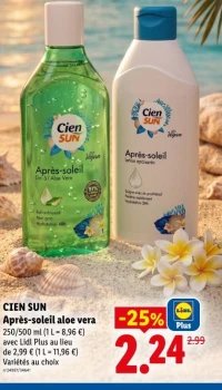 CIEN SUN Après-soleil aloe vera