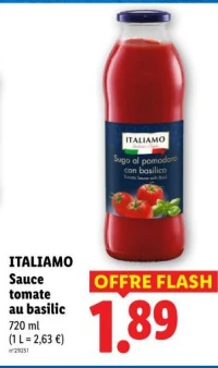 ITALIAMO Sauce tomate au basilic