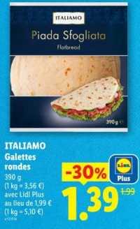 ITALIAMO Galettes rondes