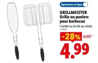 GRILLMEISTER Grille ou paniers pour barbecue