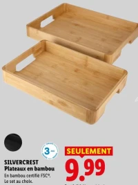 SILVERCREST Plateaux en bambou