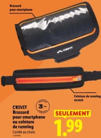 CRIVIT Brassard pour smartphone ou ceinture de running