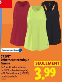 CRIVIT Débardeur technique femme