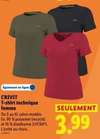 CRIVIT T-shirt technique femme
