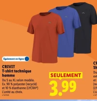CRIVIT T-shirt technique homme