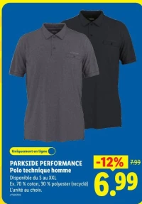 PARKSIDE PERFORMANCE Polo technique homme