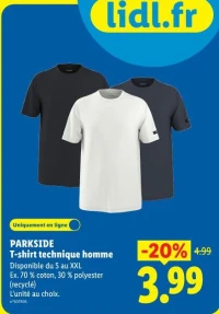 PARKSIDE T-shirt technique homme