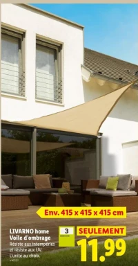 LIVARNO home Voile d'ombrage
