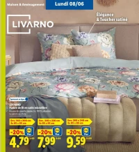 LIVARNO Parure de lit en satin microfibre