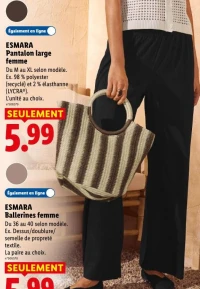 ESMARA Pantalon large femme