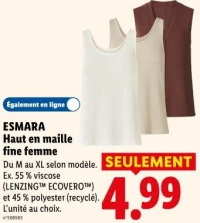ESMARA Haut en maille fine femme