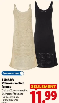 ESMARA Robe en crochet femme