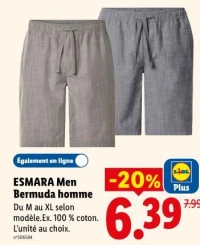 ESMARA Men Bermuda homme