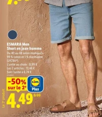 ESMARA Men Short en jean homme