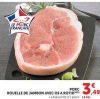 PORC ROUELLE DE JAMBON AVEC OS A ROTIR