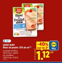 Saint Alby Blanc de poulet -25% de sel