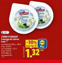 CHÊNE D'ARGENT Fromage de chèvre frais