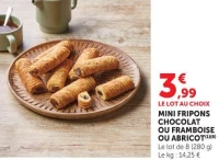 Mini fripons chocolat ou framboise ou abricot