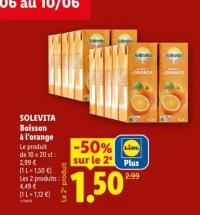 Solevita Boisson à l'orange