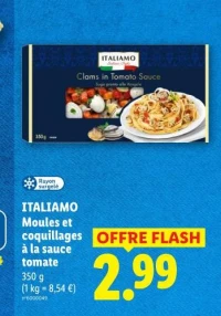 ITALIAMO Moules et coquillages à la sauce tomate
