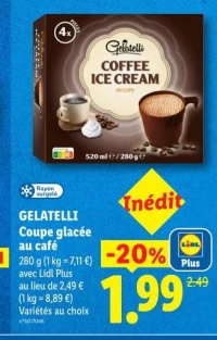 GELATELLI Coupe glacée au café