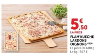 Flam'kueche lardons oignons