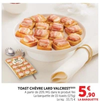 TOAST CHÈVRE LARD VALCREST