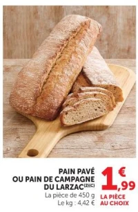 PAIN PAVÉ OU PAIN DE CAMPAGNE DU LARZAC