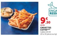 CREVETTES CUITES Calibre 20/30