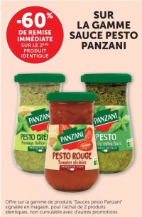 Panzani - Gamme Sauce Pesto