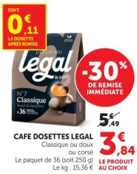 CAFE DOSETTES LEGAL
