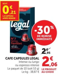 CAFE CAPSULES LEGAL