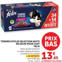 Felix Tendres Effilés Sélection Mixte en Gelée pour Chat