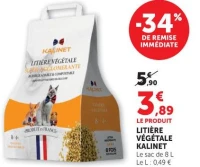 Kalinet Litière Végétale Super Agglomérante